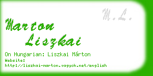 marton liszkai business card